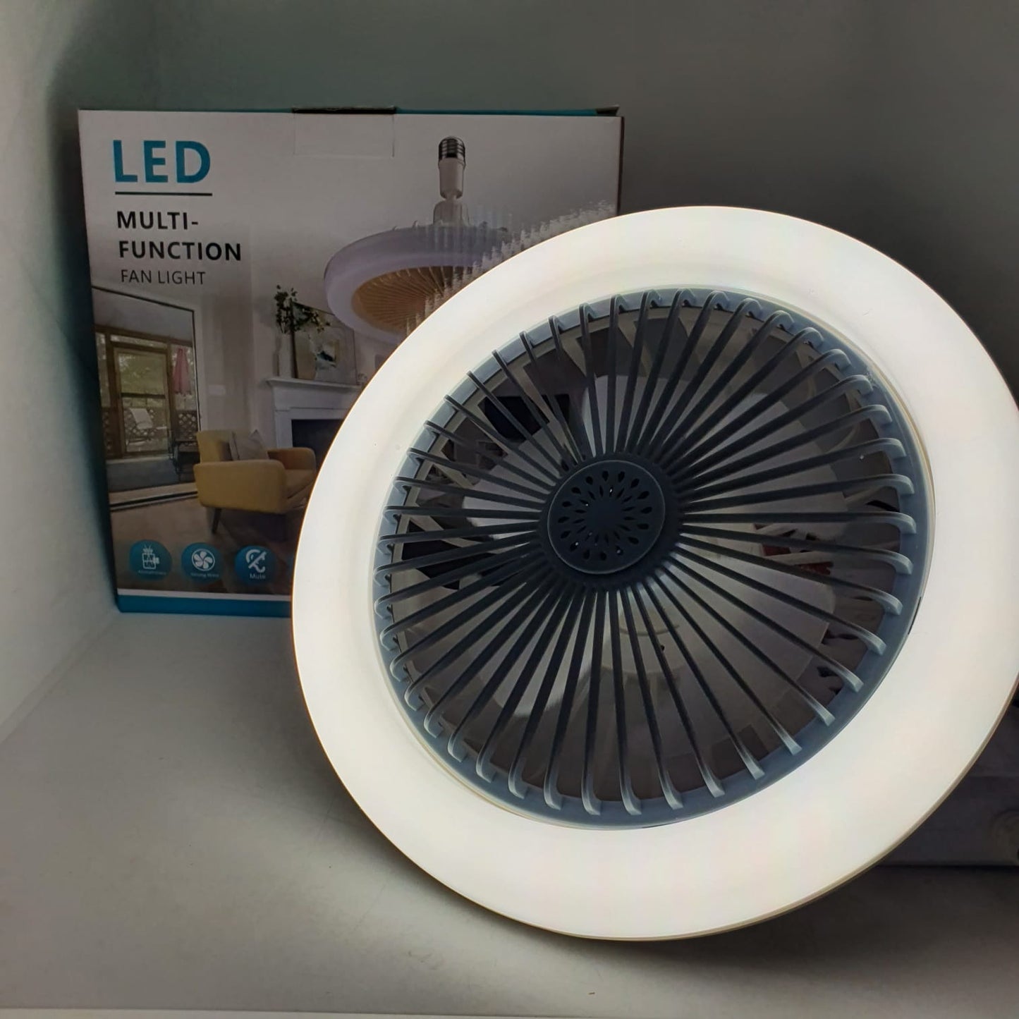 FOCO LAMPARA LED DE TECHO CON VENTILADOR