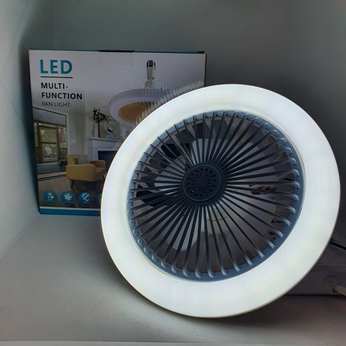 FOCO LAMPARA LED DE TECHO CON VENTILADOR