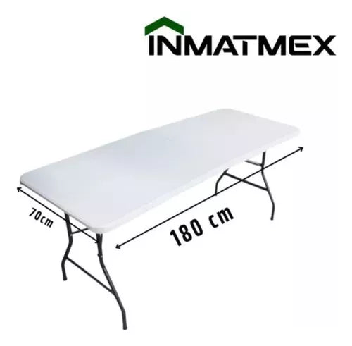 Mesa 180cm de exterior Vitasense Garden MESA-03 de acero/plástico color blanco