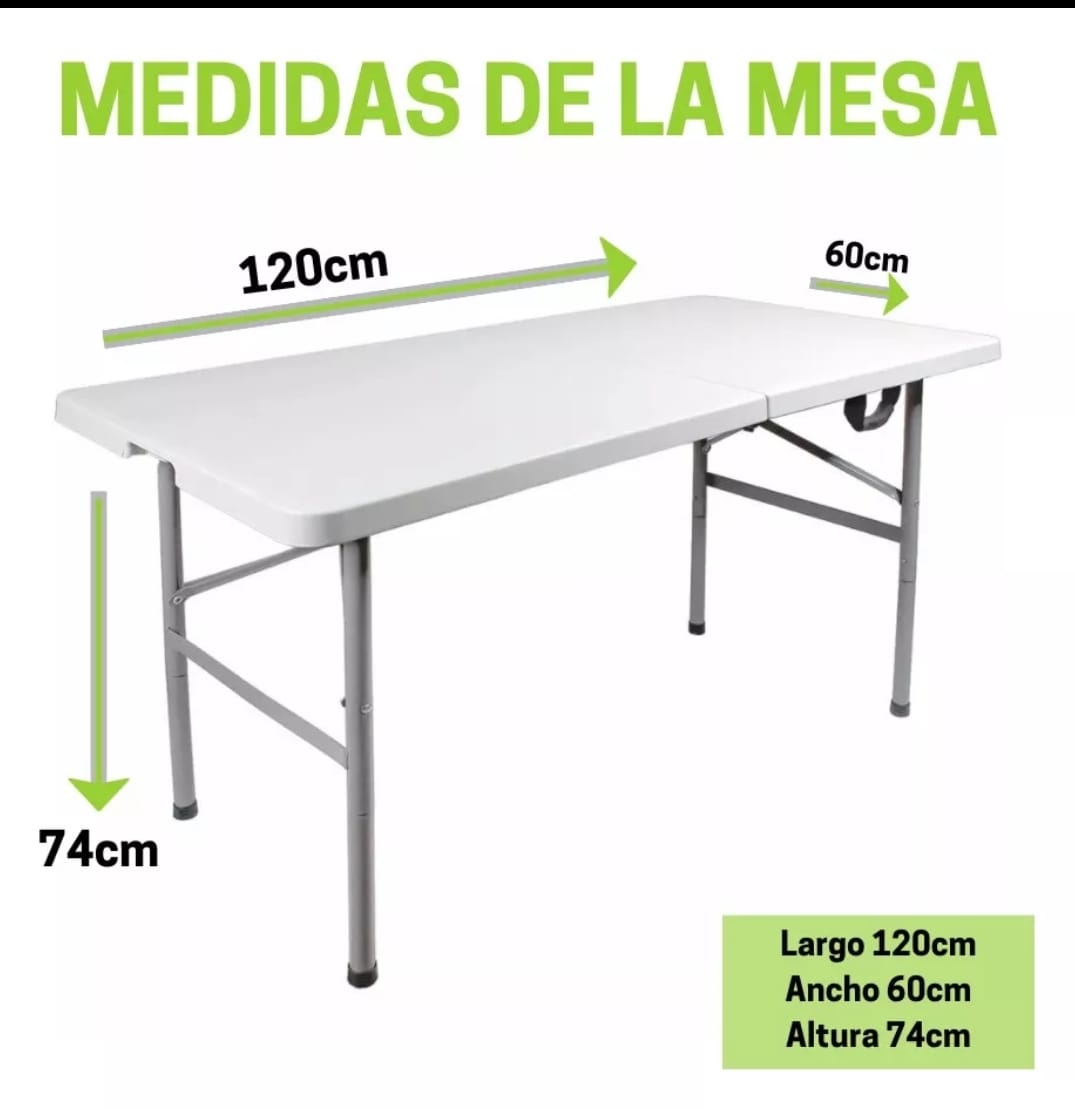 Mesa 120cm de exterior Vitasense Garden MESA-12 de plástico color blanco