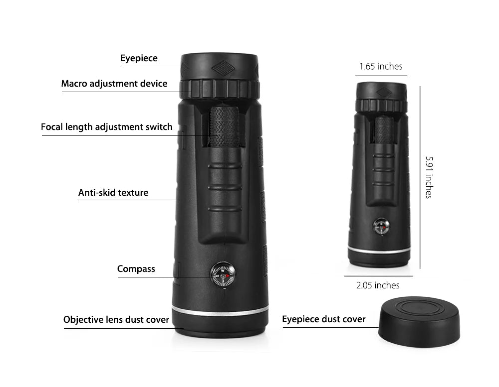 Telescopio monocular HD Mini