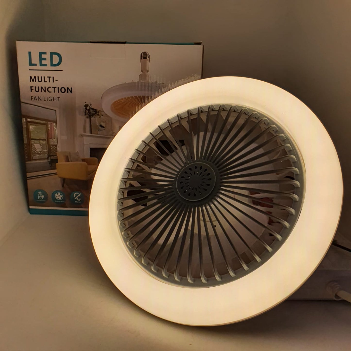 FOCO LAMPARA LED DE TECHO CON VENTILADOR