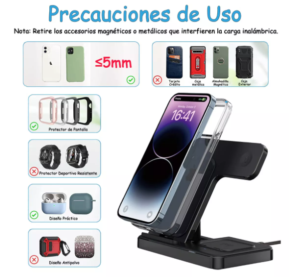 3/1 Cargador Inalam iPhone/iwatch/AirPod